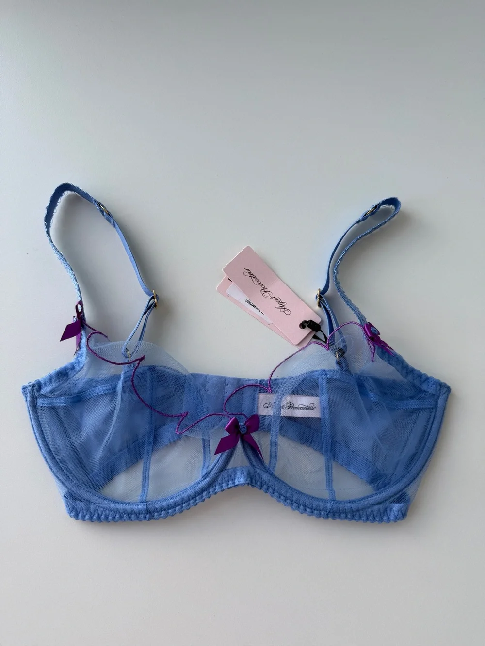 BNWT Agent Provocateur Lorna bra in blue/amythest 32E - Picture 1 of 3